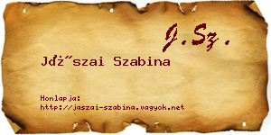 Jászai Szabina névjegykártya