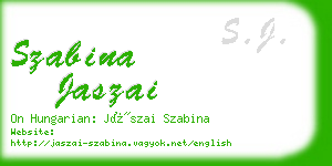 szabina jaszai business card